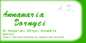 annamaria dornyei business card